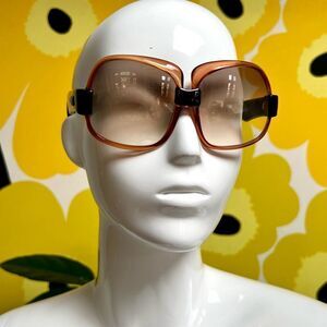 Swoonworthy MASSIVE 1970s Da Vinci Oversized Rose Brown Acetate Sunglasses